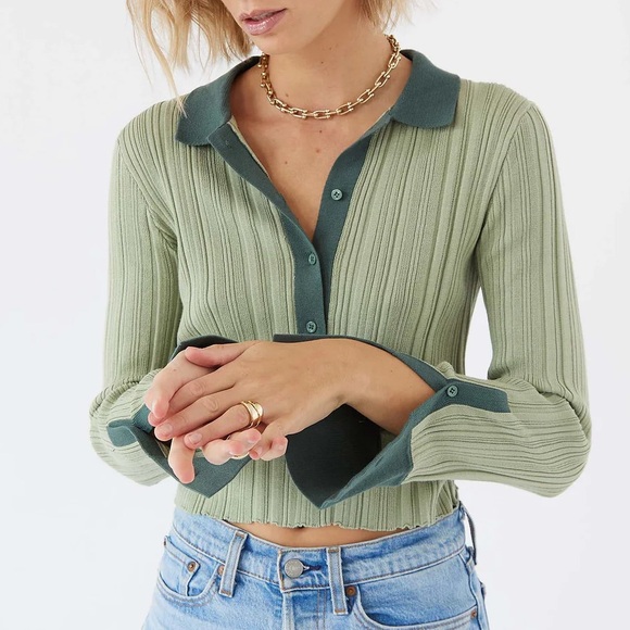 Sovere Simi Polo Knit | Green | Size 2 | NWOT - Picture 15 of 15